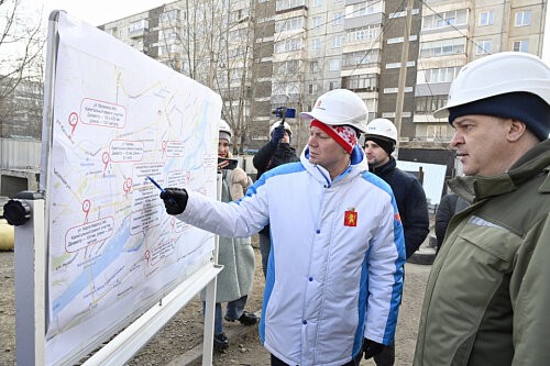 Городской контроль: глава Красноярска проверил, как идут ремонты теплосетей